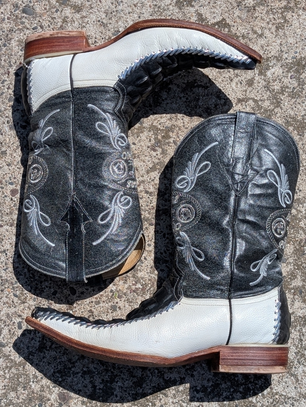 Botas Del Primo Rare Men's Leather Caiman Cowboy Boots Mexico 29 US 11/11.5 - Picture 9 of 16